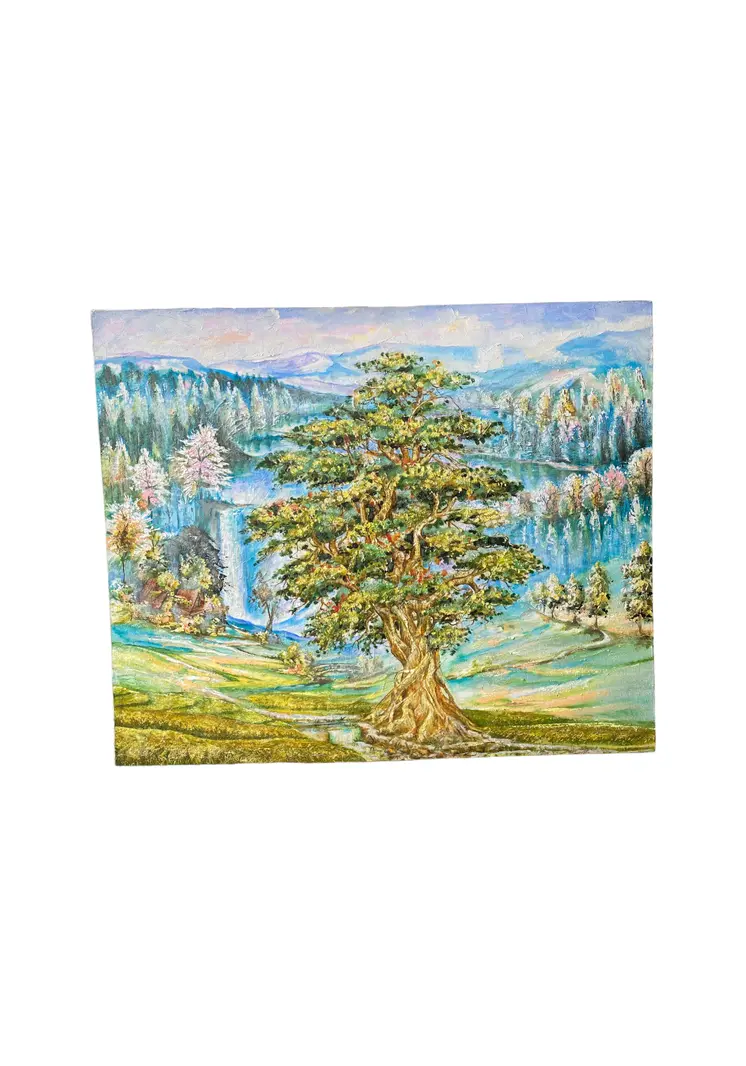 Majestic Giants: A Celebratory Painting Of The Beauty And Power Of Trees