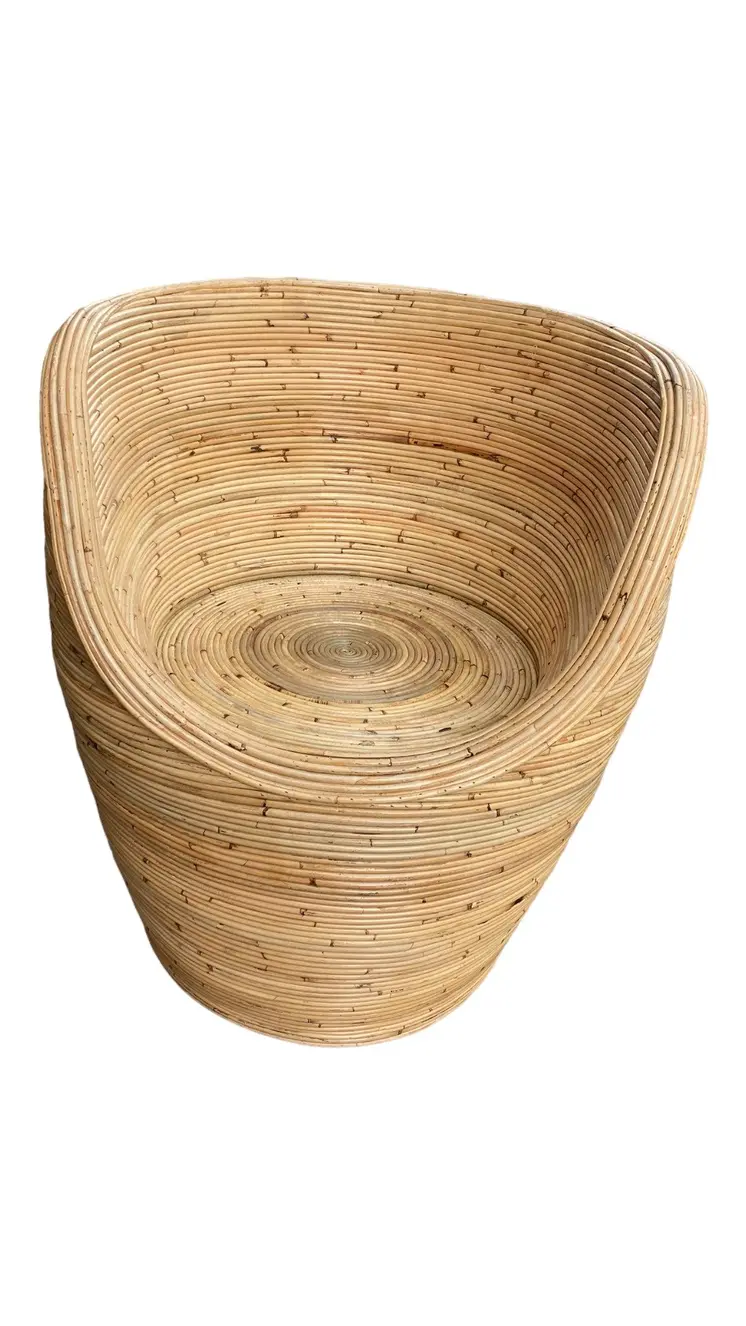 U Shape Rattan Chair Only