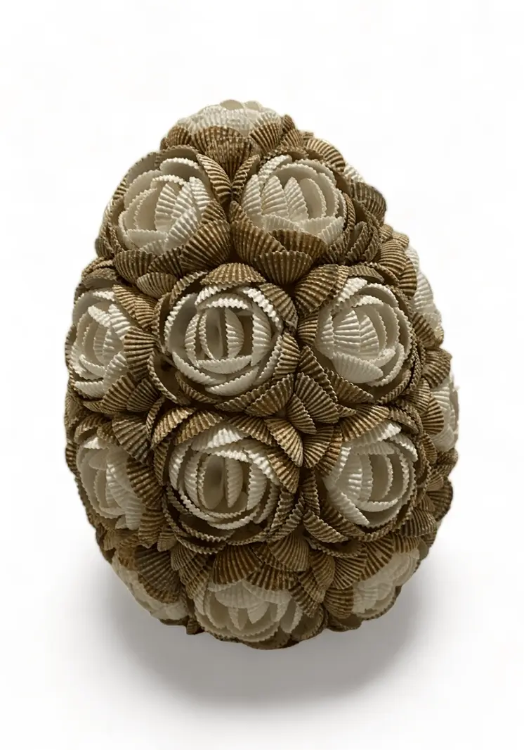 Egg Brown Flower Shell Lampshade