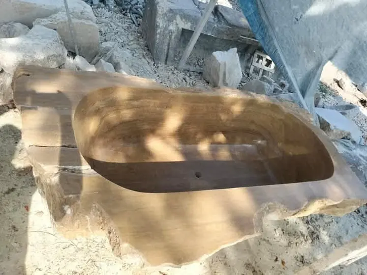 Sunset Onyx Bathtub – Luxurious Handmade Stone Bath for Spa-Inspired Living