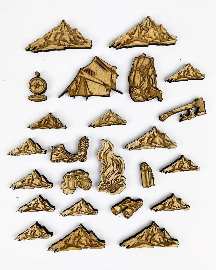 Mountain for a Wooden World Map