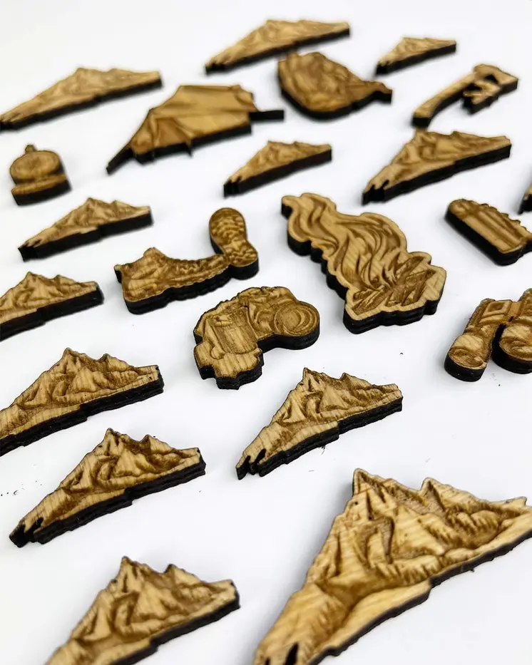 Mountain for a Wooden World Map