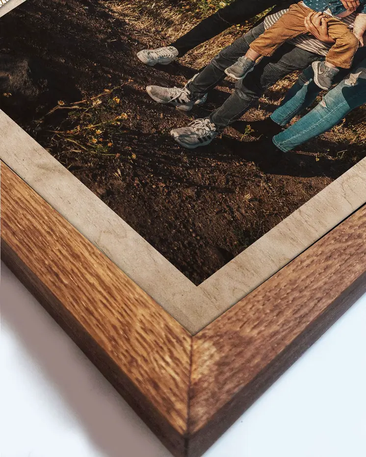 Wooden picture of Your Photo, in an oak frame