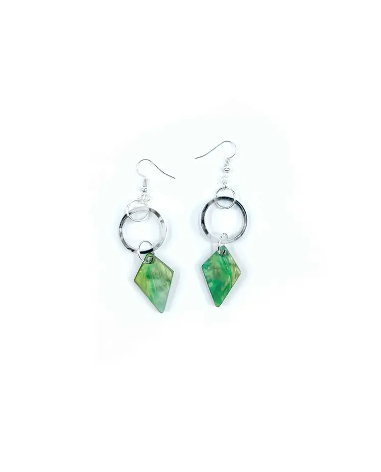 Pendientes rombo y anillo