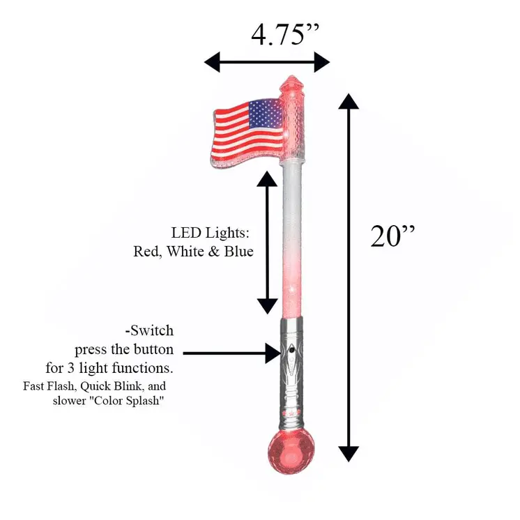 LED USA Flag Wand