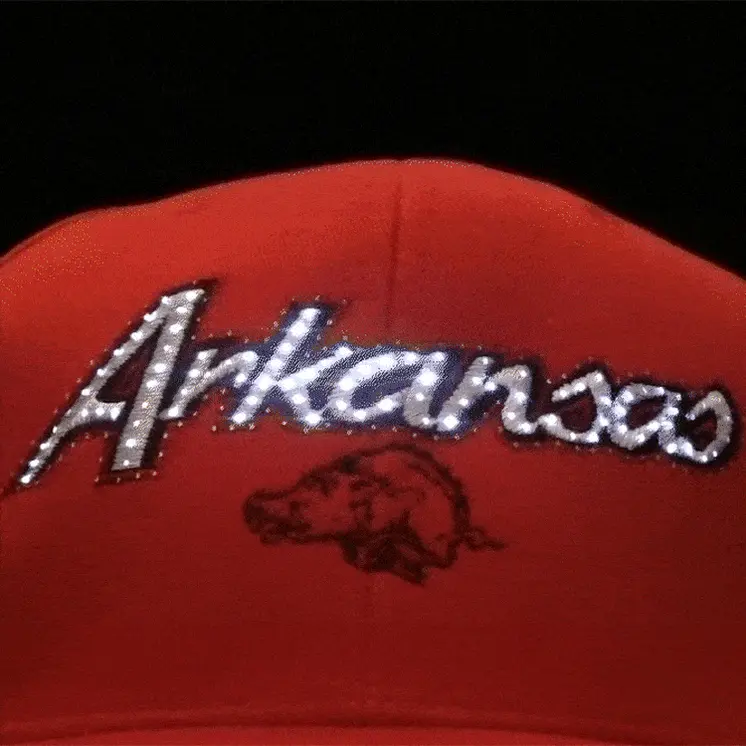 Arkansas Razorbacks Flashing Fiber Optic Cap