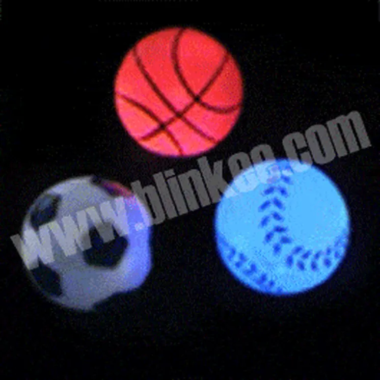 Assorted Flashing Mini Sports Bouncy Balls