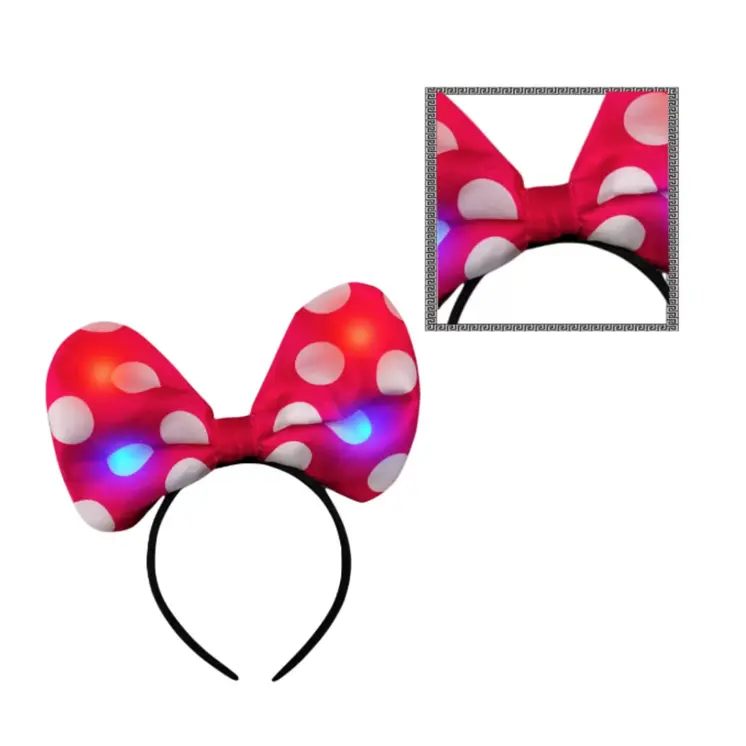Light Up Soft Bow Headband Assorted