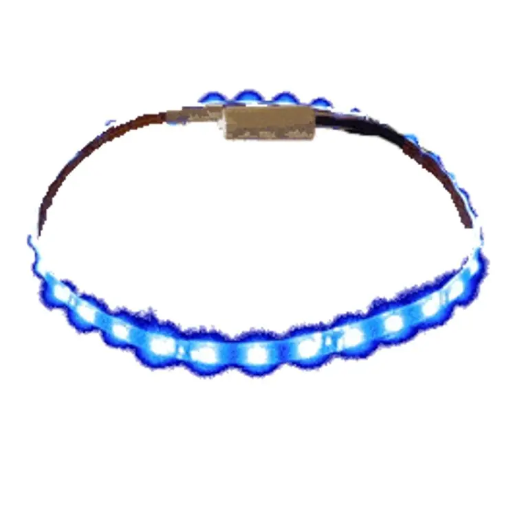 Blue LED Flexible Light Strip White Background