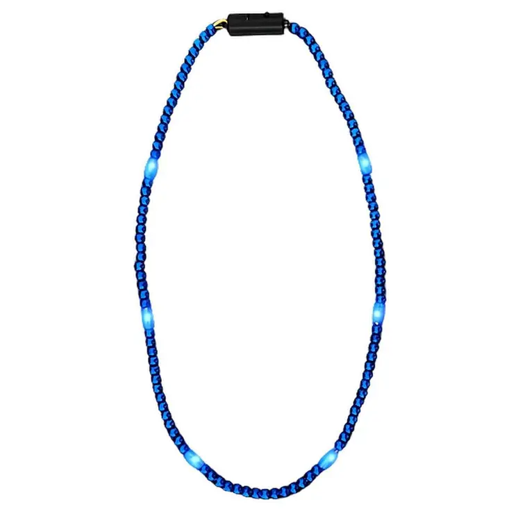 LED Necklace with Blue Beads