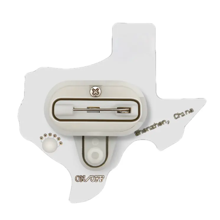Texas Flashing Body Light Lapel Pins