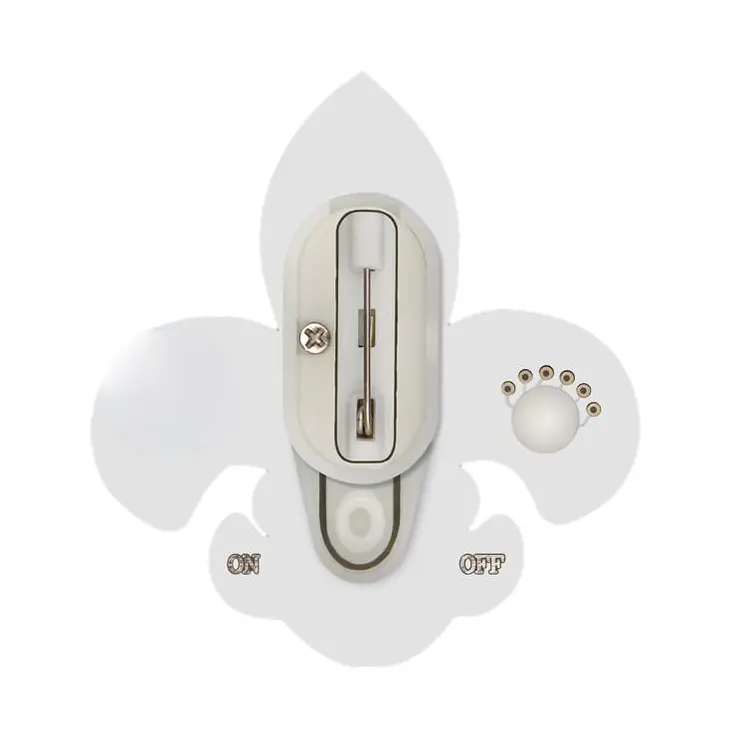 Fleur de Lis Flashing Body Light Lapel Pins