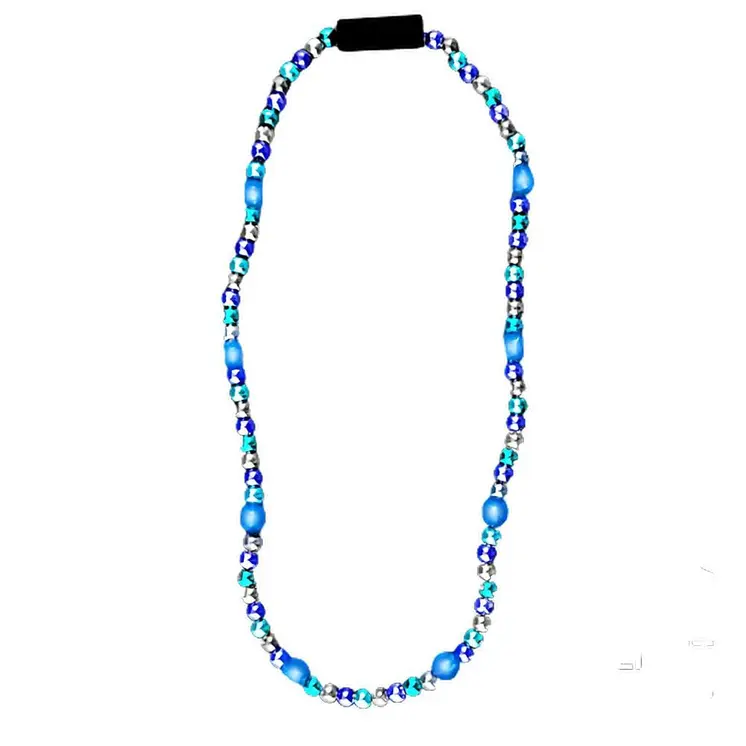 Brilliant Blue LED Bead Necklace