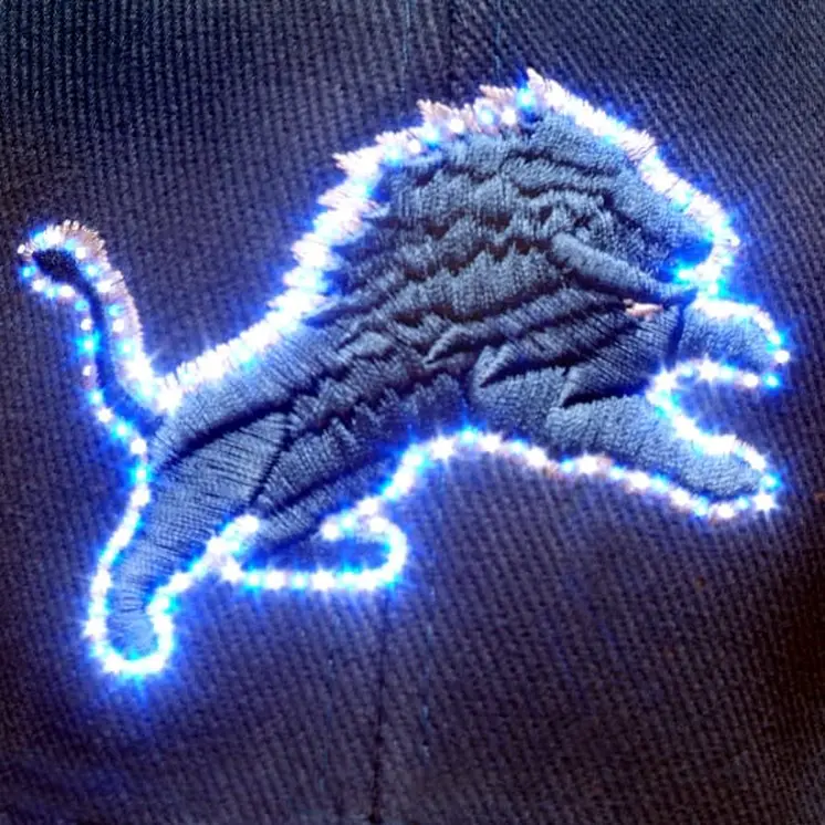 Detroit Lions Flashing Fiber Optic Cap