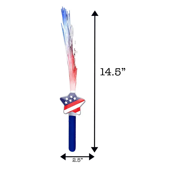 Fiber Optic Stars and Stripes Wand