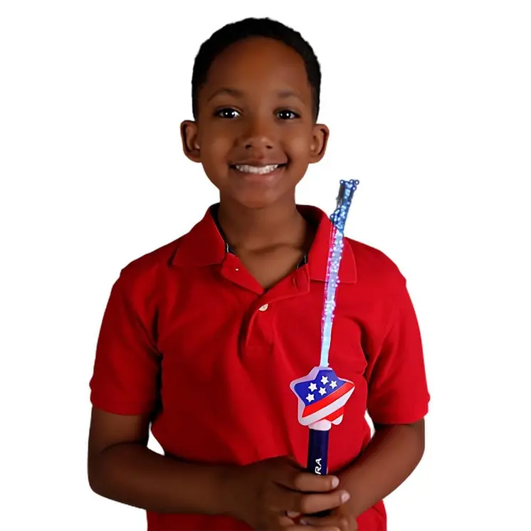 Fiber Optic Stars and Stripes Wand