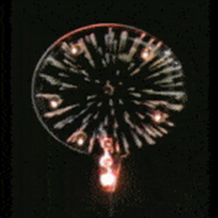 Fireworks Flashing Body Light Lapel Pins