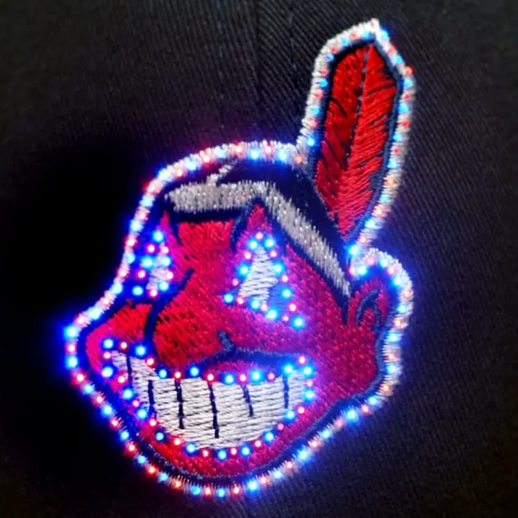 Cleveland Indians Flashing Fiber Optic Cap
