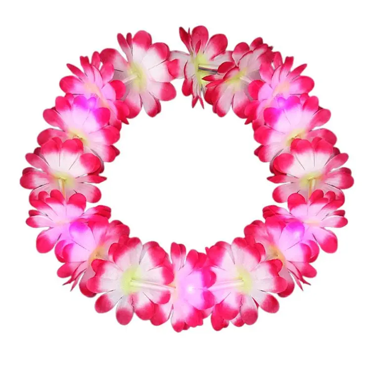 Light Up Hawaiian Lei Headband Pink