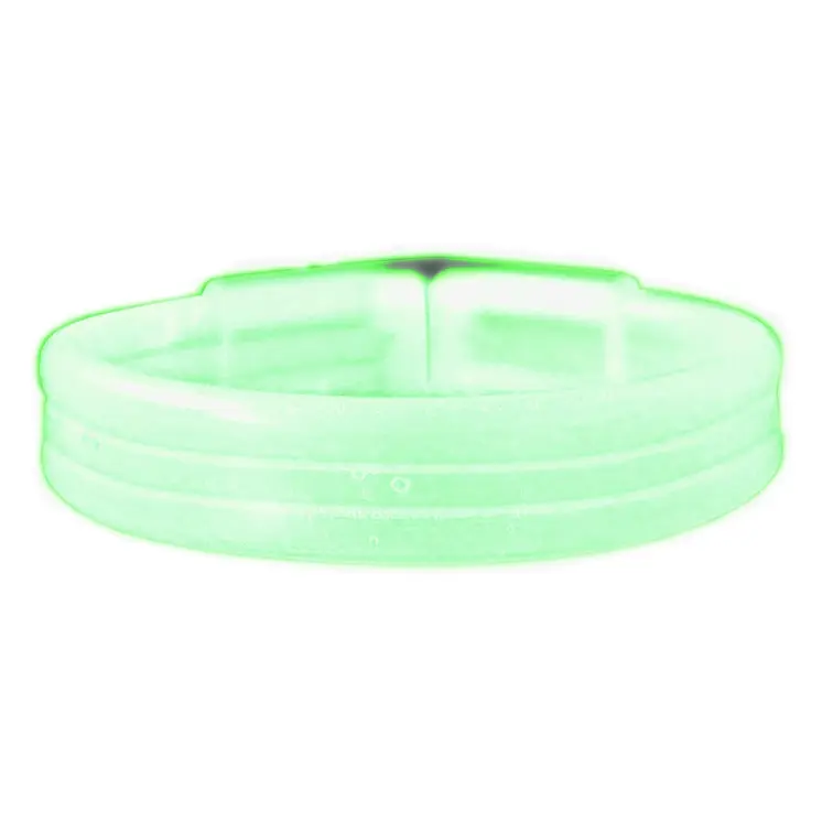 Wide Glow Stick 8 Inch Bracelet Green Pack of 25