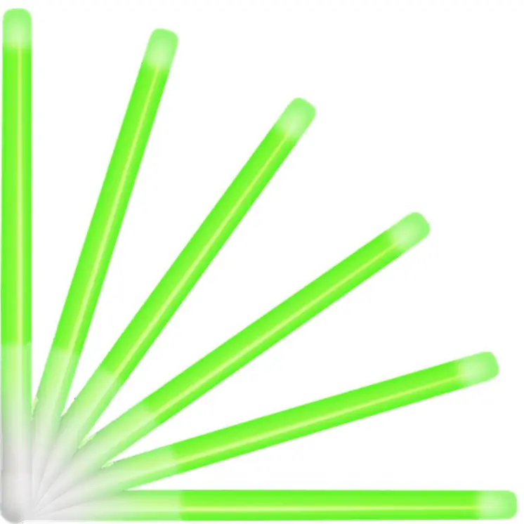 10 Inch Glow Stick Baton Green Pack of 25
