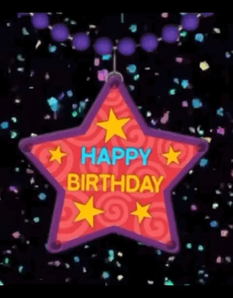 Huge Happy Birthday Star Assorted Beaded Necklace