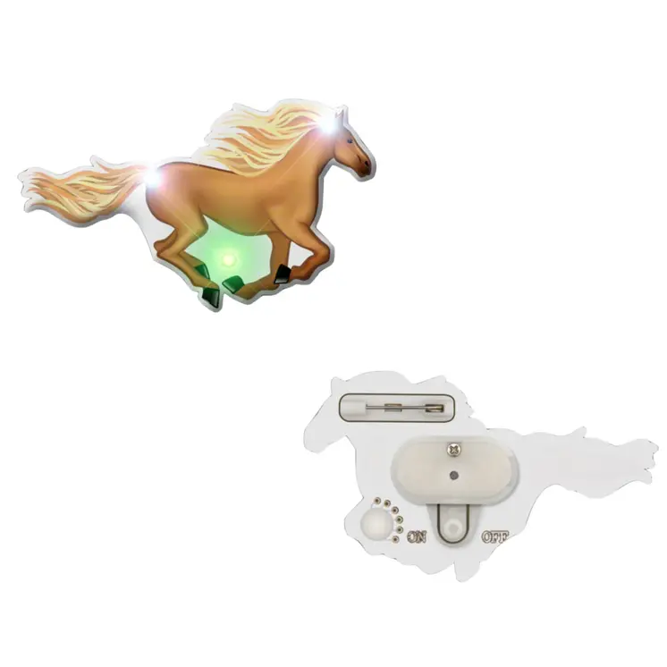 Horse Flashing Body Light Lapel Pin