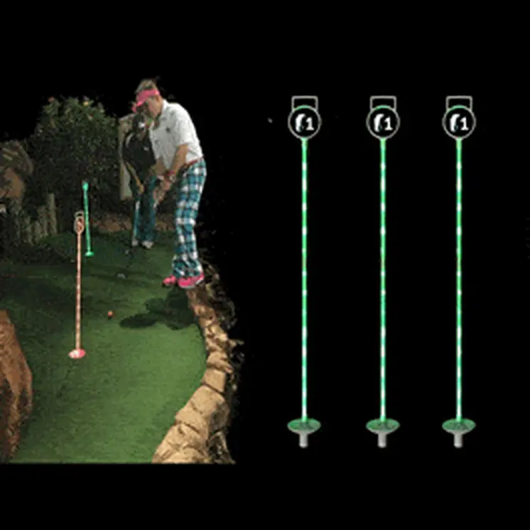 LED 38 Inch Green Flag Stick