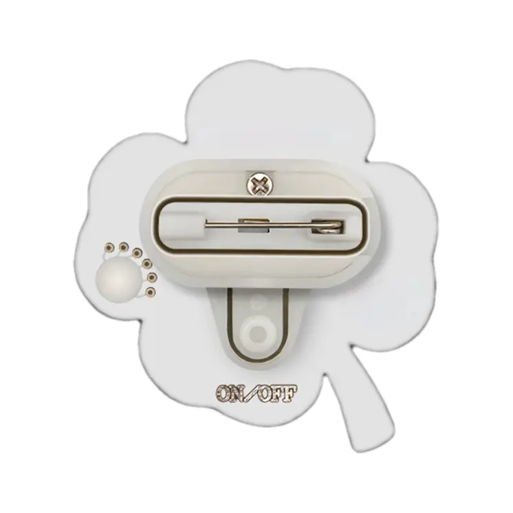 Four Leaf Clover Flashing Body Light Lapel Pins