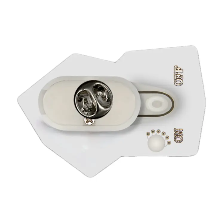 Dice Flashing Battery Operated Body Light Lapel Pins