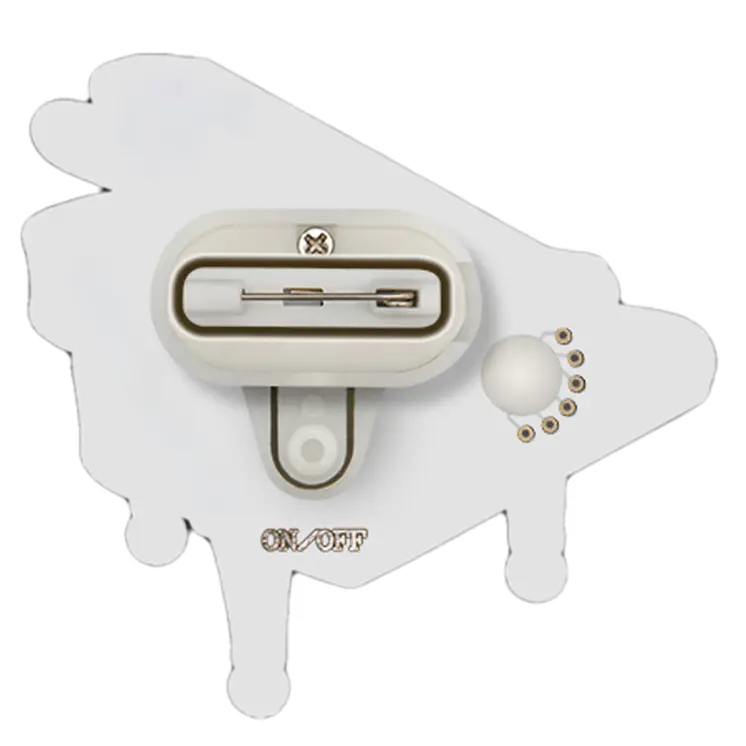 Piano Flashing Body Light Lapel Pins