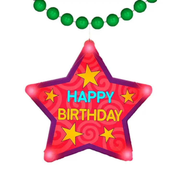 Huge Happy Birthday Star Assorted Beaded Necklace