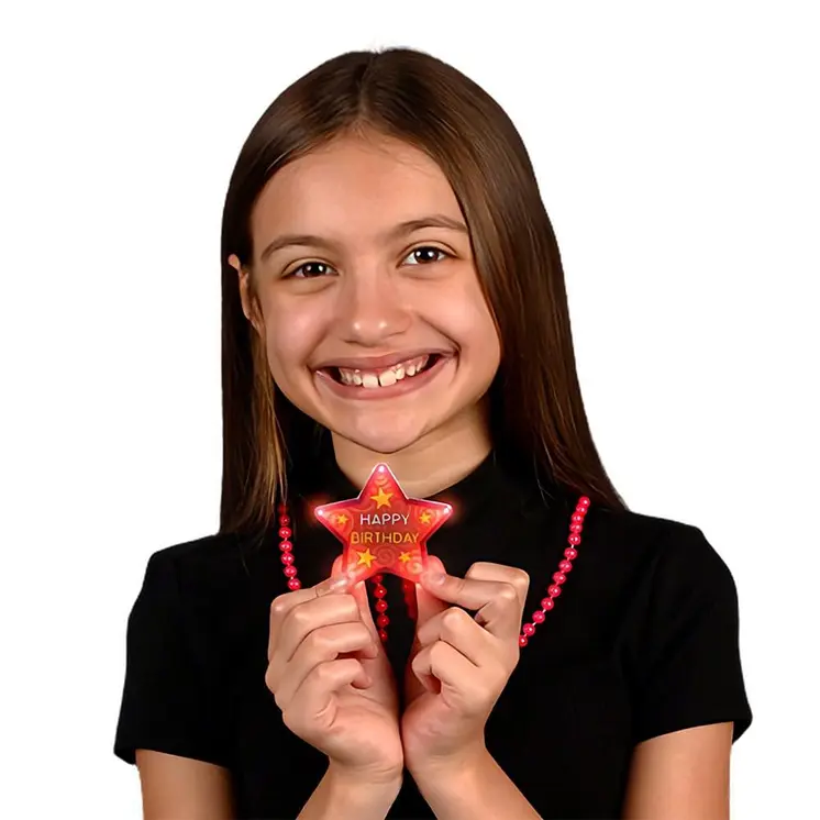 Huge Happy Birthday Star Assorted Beaded Necklace