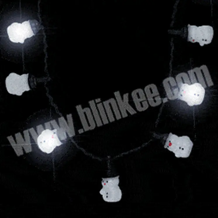LED Snowman String Lights Necklace
