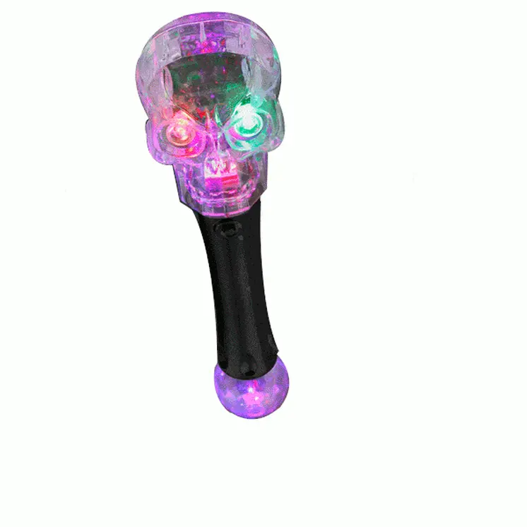 LED Flashing Spooky Cackling Skull Wand