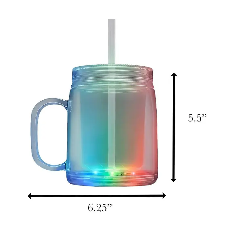 LED Mason Jar Travel Mug