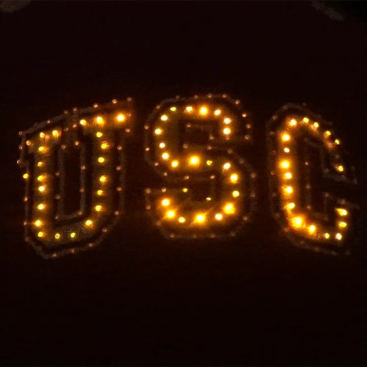 Southern California USC Trojans Flashing Fiber Optic Cap