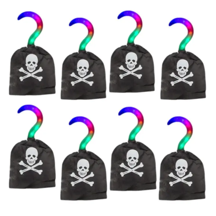 Pirate Hook with Multi function LEDs Pack of 8