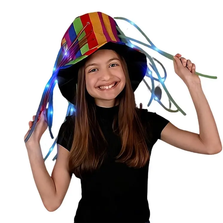 Multicolor LED Noodle Hat Flashing Dreads