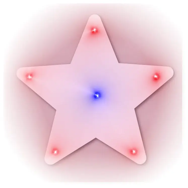 Turbo Star Flashing Body Light Lapel Pins