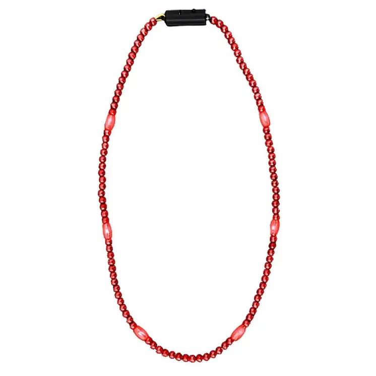 LED Necklace with Red Beads