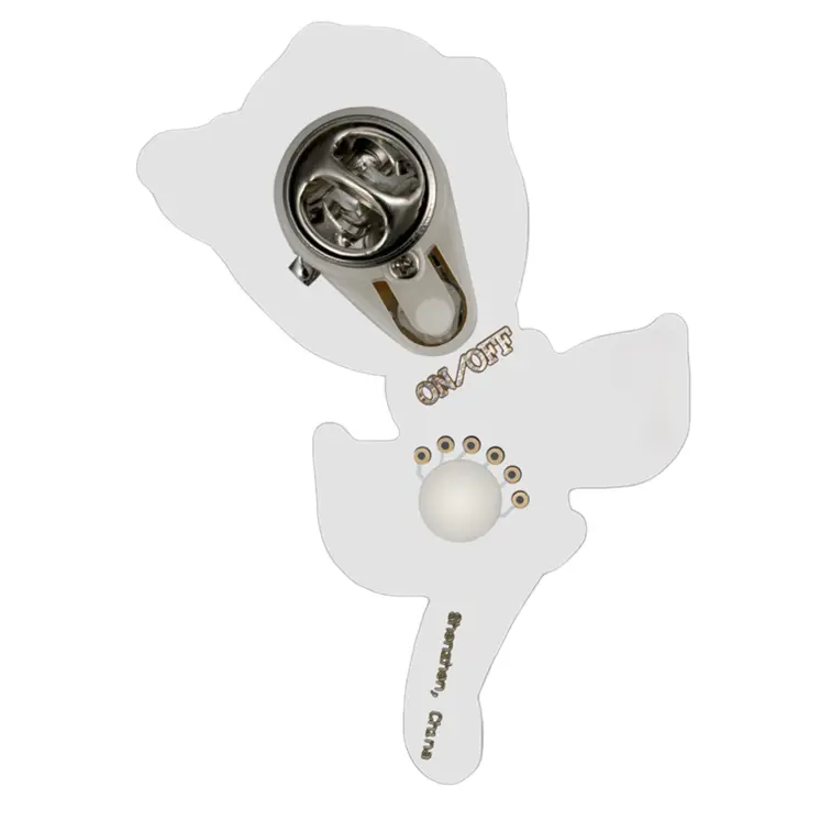 Rose Flashing Body Light Lapel Pins