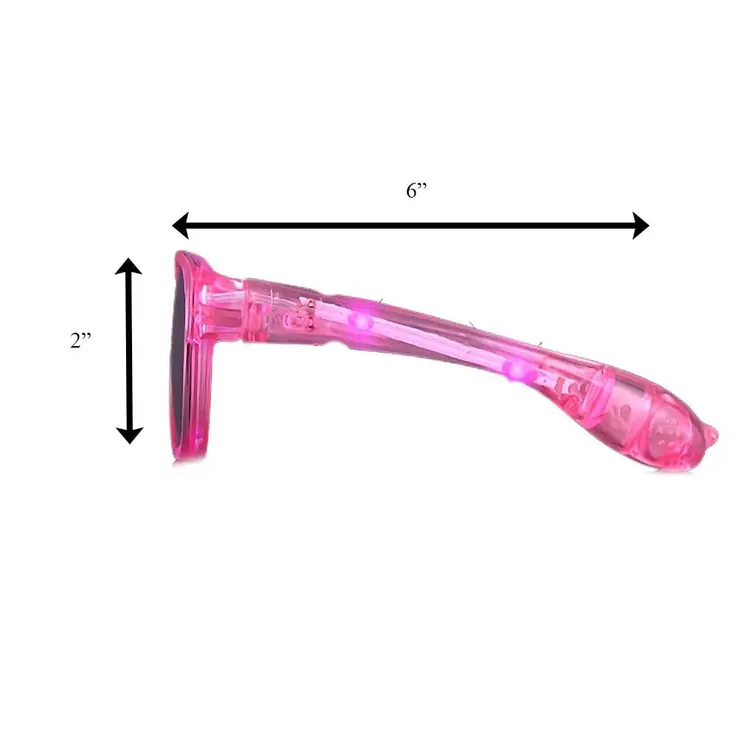 Pink LED Nerd Glasses