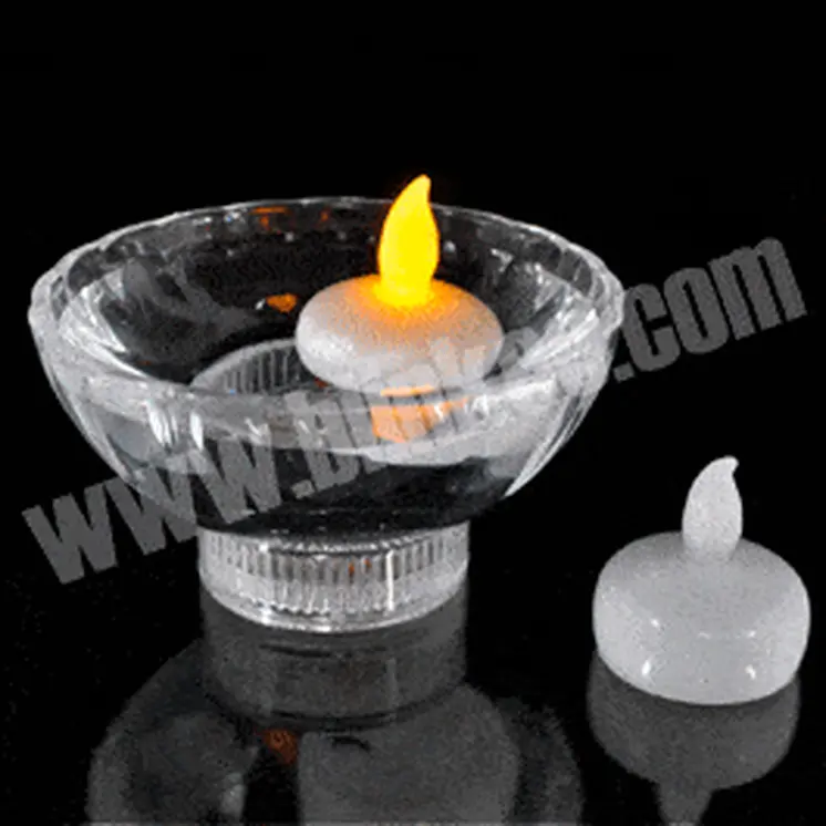 Liquid Activated Floating Candle Amber
