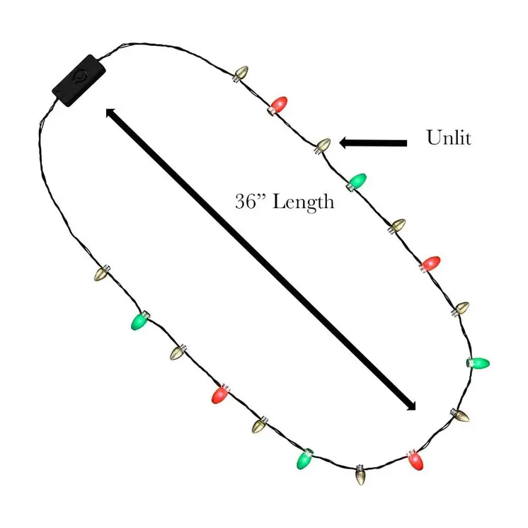 Wearable Christmas Lights Necklace
