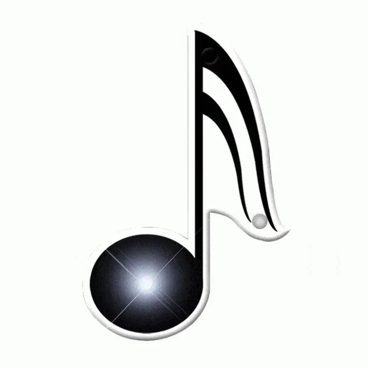 Music Note Flashing Body Light Lapel Pins