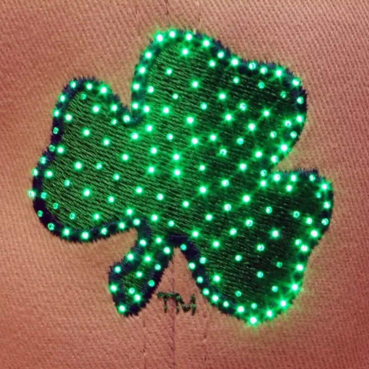 Notre Dame Fighting Irish Shamrock Flashing Fiber Optic Cap