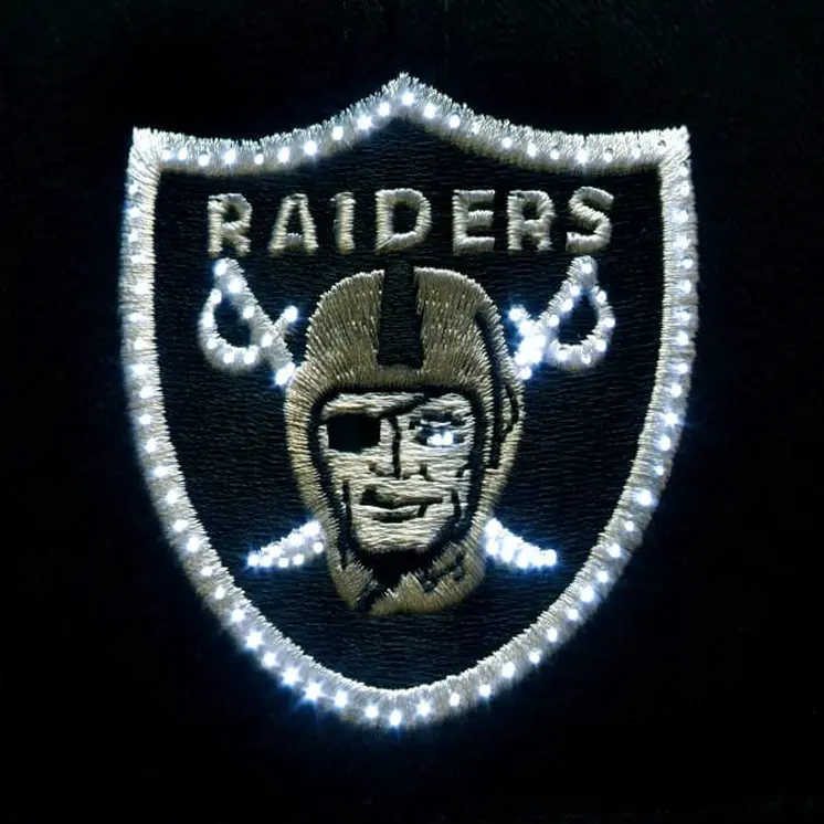 Oakland Raiders Flashing Fiber Optic Cap