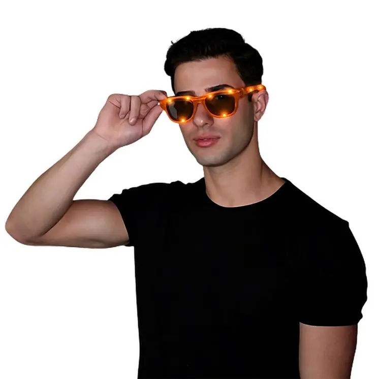Orange LED Nerd Glasses