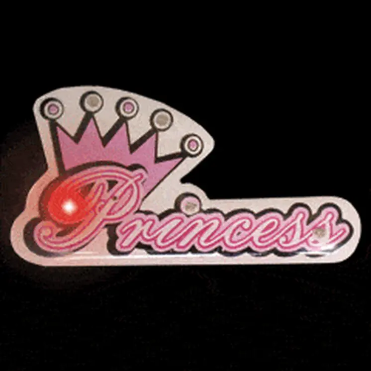 Princess Flashing Body Light Lapel Pins